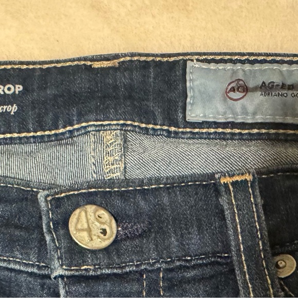 AG-ED Denim Prima Cigarette Crop Jeans Mid-rise Size 25 Dark Faded Wash Stretch - Picture 8 of 9
